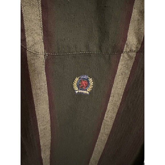 Tommy Hilfiger Button Down Shirt Size Medium Mens Long Sleeve Collared Pockets - Picture 5 of 6